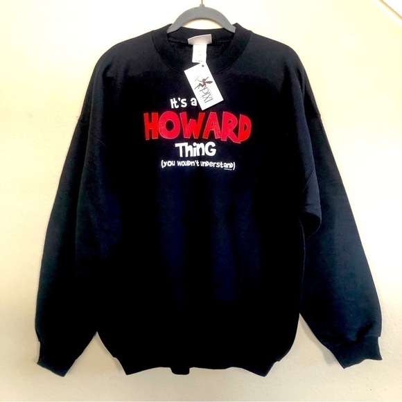Ink Pixi It’s a Howard Thing Graphic Black Oversized Sweatshirt Size XL (46-48) - Picture 1 of 11